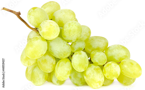 Photo: Cluster of White Grapes Isolated on White Background Cluster of White Grapes Isolated on White Background