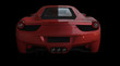 Front view of a red sportcar