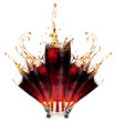Fresh coke background with splash