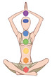 Woman silhouette in yoga position