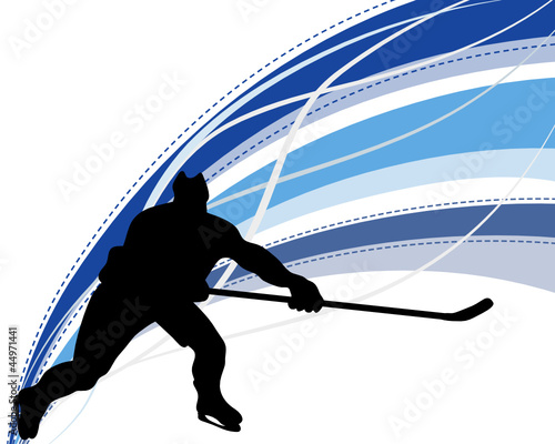 Vector: Hockey player silhouette Hockey player silhouette