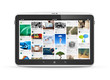 Digital tablet with social media application interface