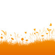 Vektor Gräser Wiese Orange