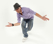Photo: hip hop dancer isolated over white background hip hop dancer isolated over white background