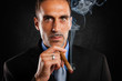 Man smiking a cigar