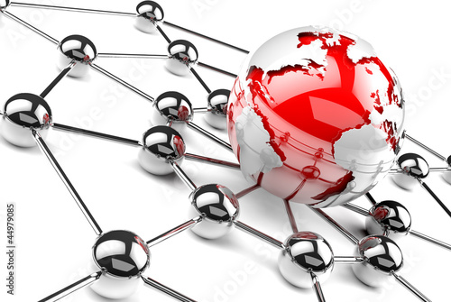 Illustration: concepto de internet y negocios en red concepto de internet y negocios en red