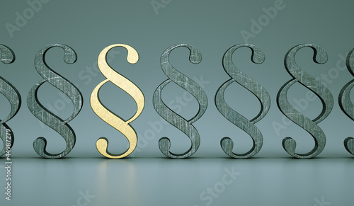 Illustration: goldener Paragraph goldener Paragraph