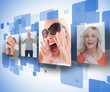 Photos on digital wall