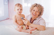 Photo: Pediatrican and baby patient. Pediatrican and baby patient.