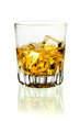 Tumbler of brandy and ice