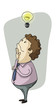 a man thinking a idea