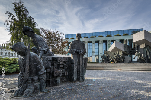 Photo: Warsaw Uprising Monument in Warsaw, Poland during summer. Warsaw Uprising Monument in Warsaw, Poland during summer.