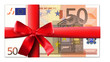 50 Euro Schein mit roter Schleife