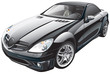 black sport car