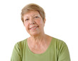 Photo: Portrait of elderly woman on the white background Portrait of elderly woman on the white background