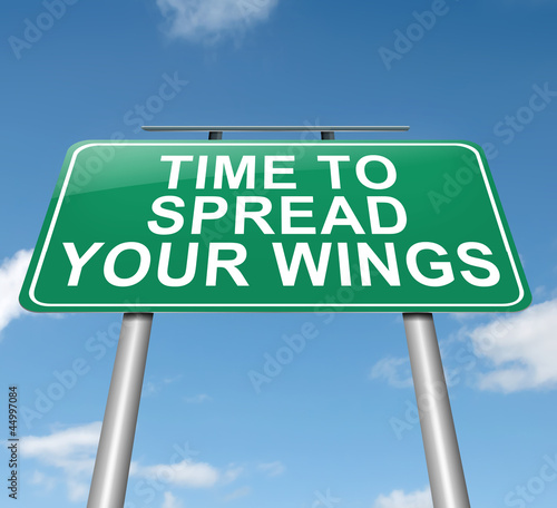 Illustration: Spread your wings. Spread your wings.