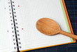 Wooden Spoon on Blank Menu