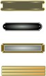 dark metal name plates