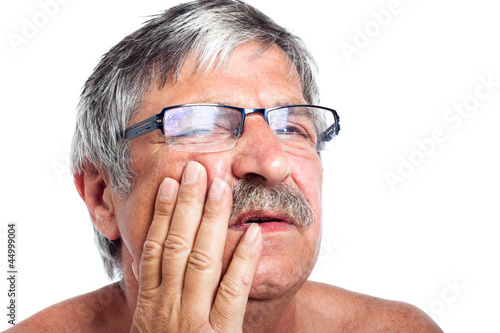 Photo: Senior with toothache Senior with toothache