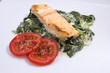 Lachs mit Blattspinat
