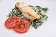 Lachs mit Blattspinat