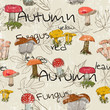 Seamless texture with autumn pattern