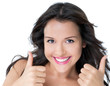Young Woman - Showing two Thumbs