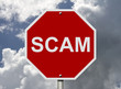 Photo: Stop Sign with word Scam Stop Sign with word Scam