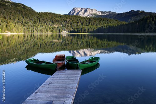 Photo: beatiful view for mountains near the lake beatiful view for mountains near the lake