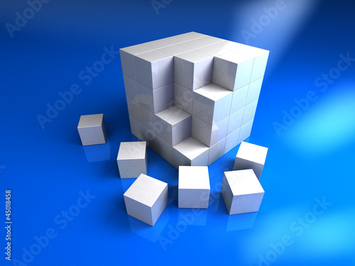 Illustration: 3b glossy cube 3b glossy cube