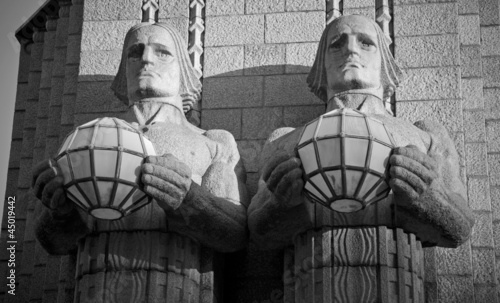 Photo: Statues of Helsinki central railroad station Statues of Helsinki central railroad station