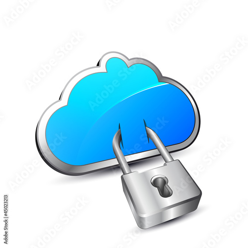 Vector: cloud padlock cloud padlock