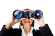 binocular business woman