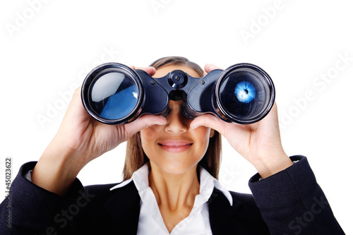 Photo: binocular business woman binocular business woman