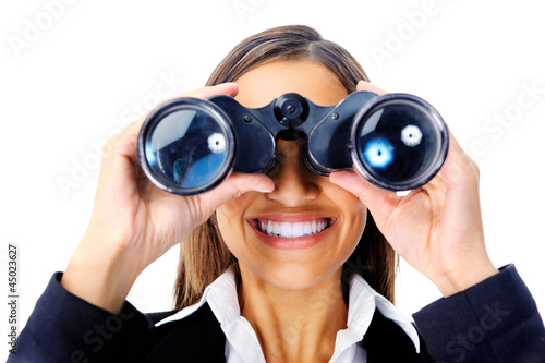 Photo: binocular business woman binocular business woman