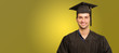 Young Man In Graduation Gown