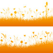 Vektor Gräser Wiese Orange