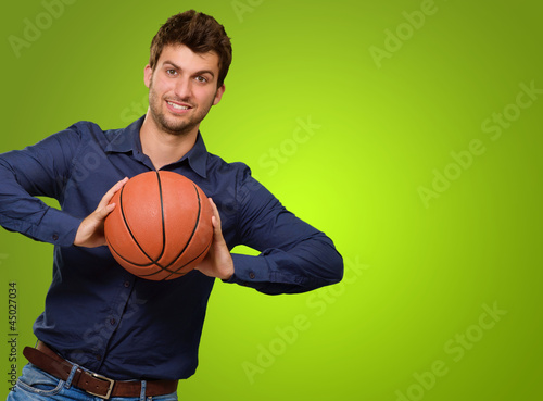 Photo: Man Holding Basketball Man Holding Basketball