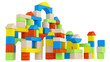 Colourful array of different building blocks