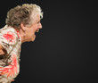 Senior Woman Screaming
