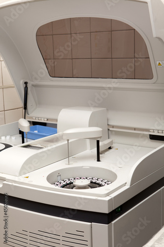 Photo: modern robotical machine for centrifuge blood and urine testing modern robotical machine for centrifuge blood and urine testing