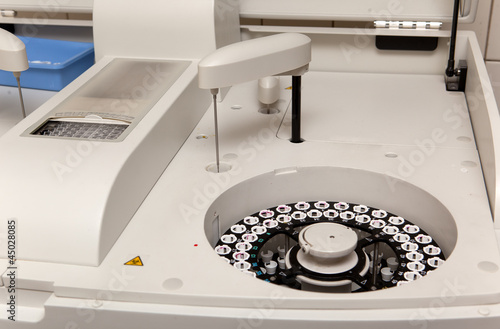 Photo: modern robotical machine for centrifuge blood and urine testing modern robotical machine for centrifuge blood and urine testing