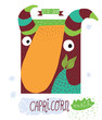 capricorn. zodiac vector drawing