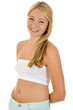 Junge Frau im weißen Bandeau