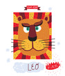 leo. zodiac vector drawing