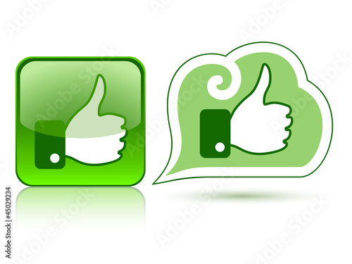 Vector: Web icons with thumb up 2 Web icons with thumb up 2
