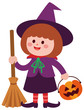ハロウィン　魔女　仮装　女の子
