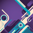 Abstract illustration with designed shapes.