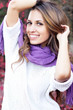 Young beautiful woman wearing winter clothing