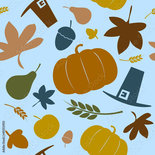 Vector: Autumn seamless background Autumn seamless background